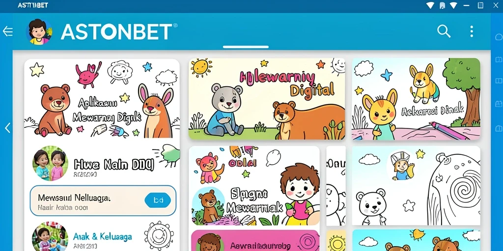 Tampilan antarmuka aplikasi Mewarnai Digital ASTONBET yang interaktif.