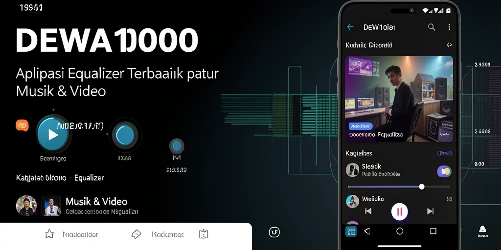 Antarmuka DEWA1000 dengan fitur Equalizer yang lengkap dan intuitif.