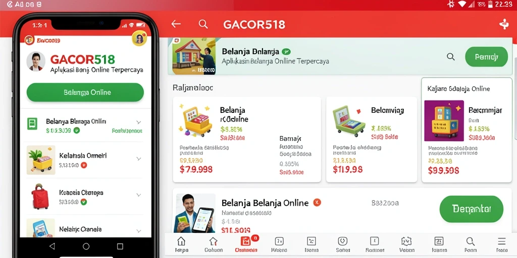 Antarmuka aplikasi GACOR518 untuk Belanja Online yang aktraktif