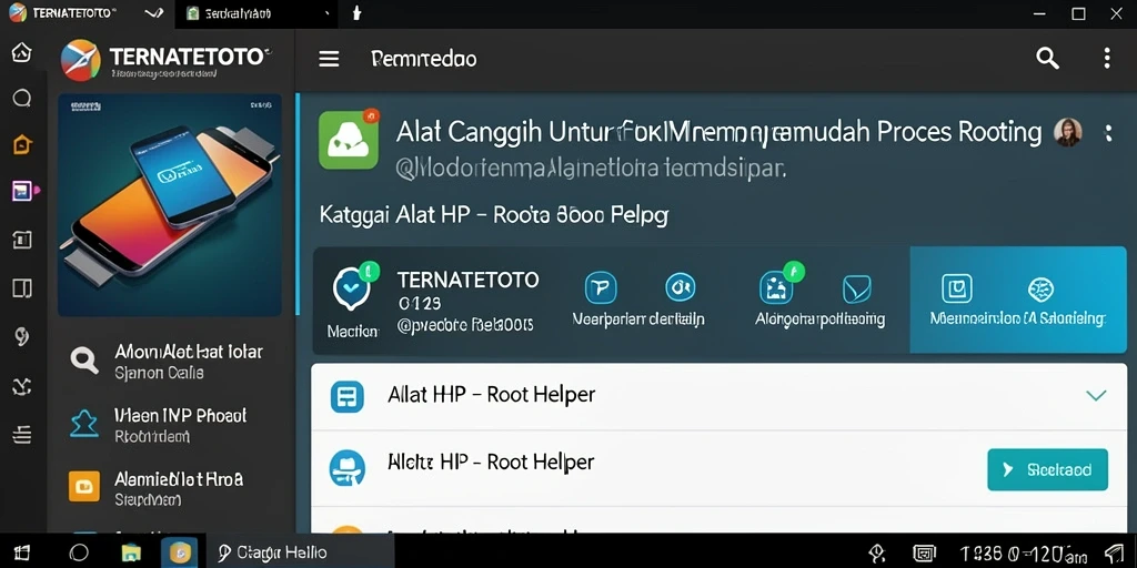Tampilan utama TERNATETOTO yang intuitif dan fungsional untuk rooting.