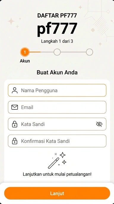 Panduan Registrasi Akun Baru pf777 untuk Pengguna Android